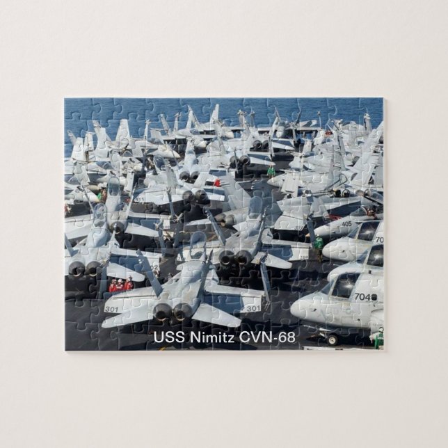 USS Nimitz CVN-68 Jigszawa Puzzle Pussel (Horisontell)