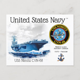 USS NIMITZ CVN-68 LUFTFARTYG - vykort