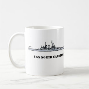USS NORTH CAROLINA BRÄNSLE FÖR FLEET KAFFEMUGG