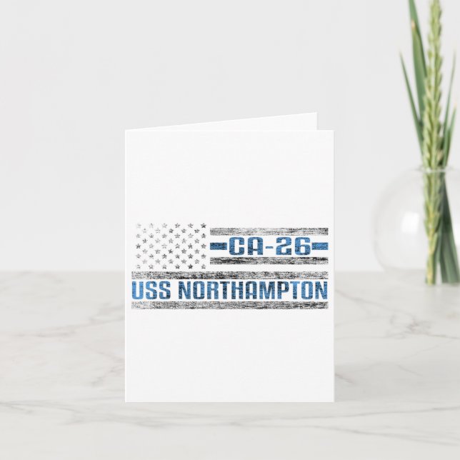 Uss Northampton Världskrig Cruiser Ca-26 Us Army Kort (Framsida)