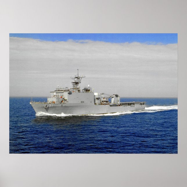 USS Oak Backe (LSD 51) Poster (Framsidan)