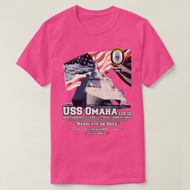 USS Omaha LCS12 Independenclass littoral strid T Shirt (Design framsida)