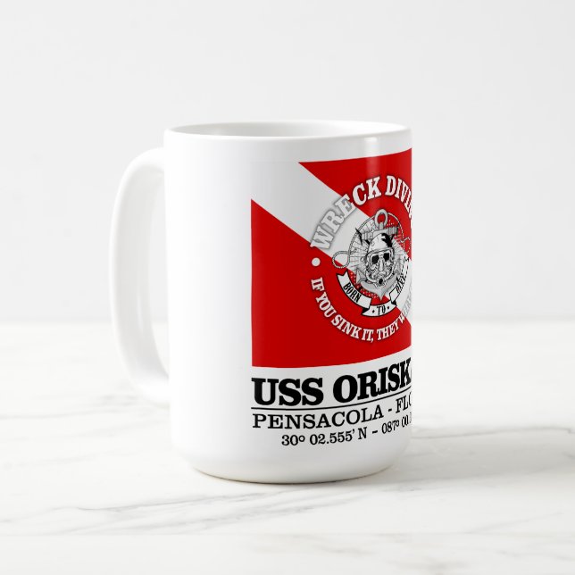 USS Oriskany (bästa vrak) Kaffemugg (Framsida vänster)