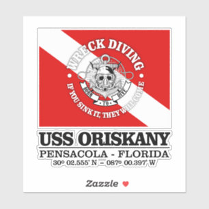 USS Oriskany (bästa vrak) Klistermärken