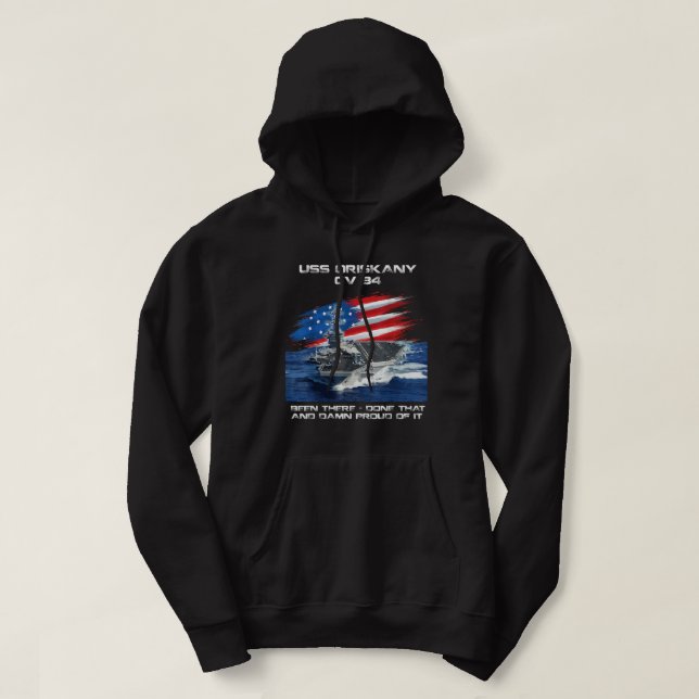 USS Oriskany CV 34 Aircraft Veteran USA Fl Hoodie (Design framsida)