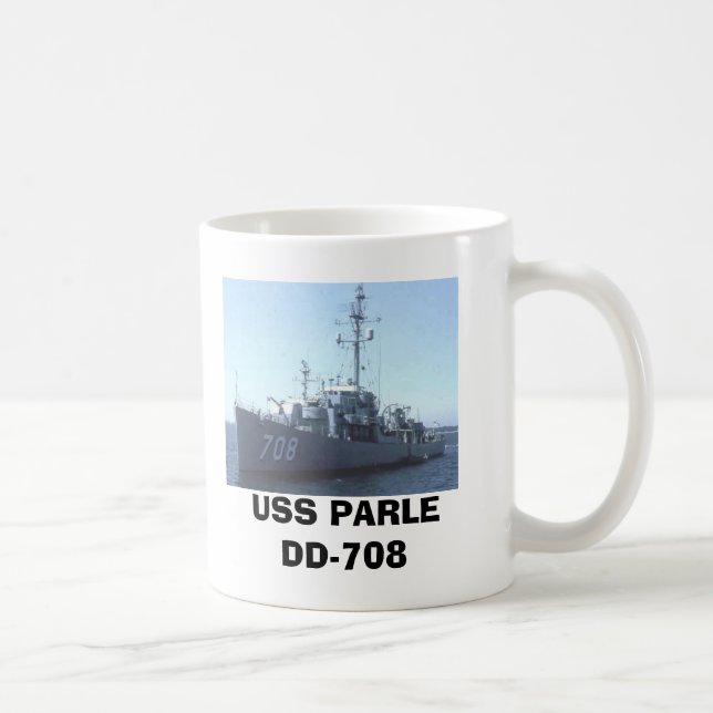 USS PARLE DD708 KAFFEMUGG (Höger)