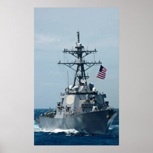USS Paul Hamilton (GD 60) Poster