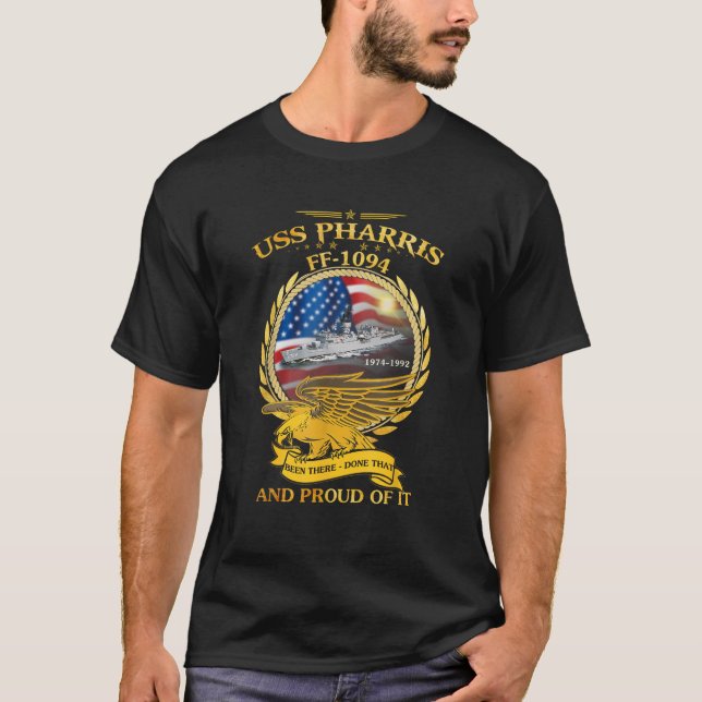 USS Pharris FF 1094 T Shirt (Framsida)