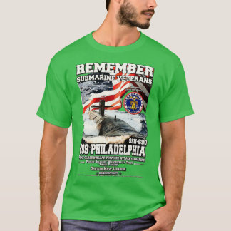USS Philadelphia SSN690 Submarine Veterans T Shirt