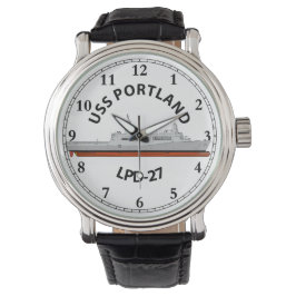 USS PORTLAND, LPD-27, SAN ANTONIO WATCH ARMBANDSUR