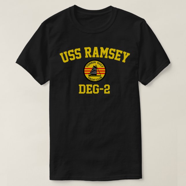 USS Ramsey DEG2 Tonkin Bukt Yacht Klubb  T Shirt (Design framsida)