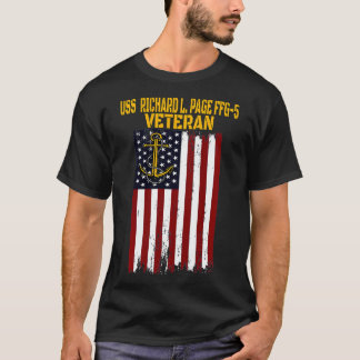 USS Richard L Page FFG5 Frigate Veterans Day Fathe T Shirt