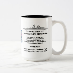 USS-rönn (DD-782) Två-Tonad Mugg