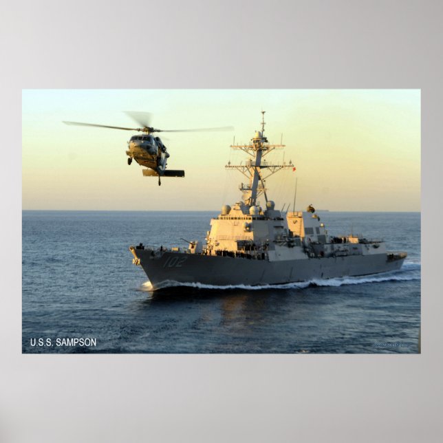 USS Sampson (DDG 102) Poster (Framsidan)