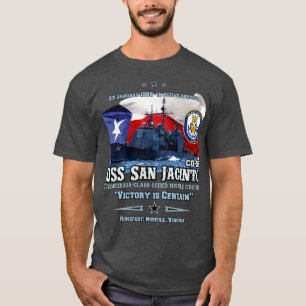 USS San Jacinto CG56 Texas-pride T Shirt