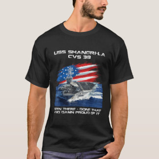 USS Shangri La CVS 38 Aircraft Carrier Veteran USA T Shirt