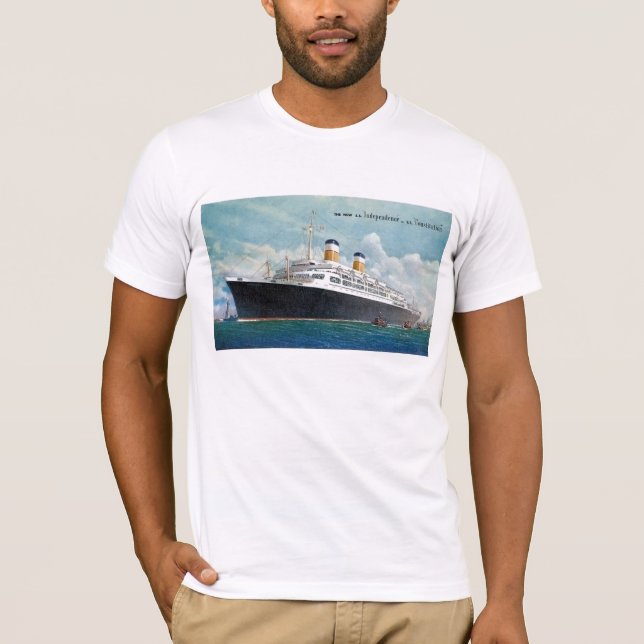 USS-självständighet & SS-konstitutionvintage T Shirt (Framsida)