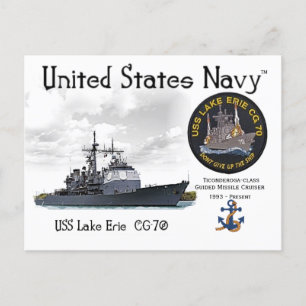 USS SJÖ ERIE CG-70 CRUISER - POSTCARD VYKORT
