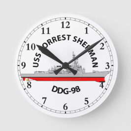 USS SKOGEN SHERMAN - DDG-98 - ARLEIGH BURKE RUND KLOCKA