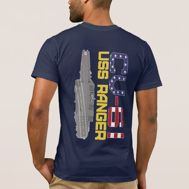 USS-SKOGSVAKTARE CV-61 T-Shirt (Baksida)