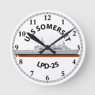 USS SOMERSET, LPD-25, SAN ANTONIO-KLASS RUND KLOCKA