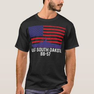 USS South Dakota BB57 Battleship Vintage American T Shirt