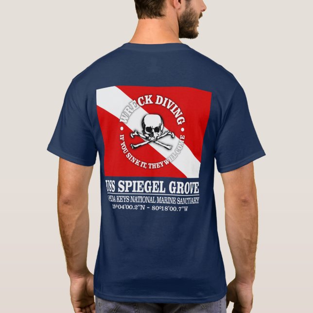USS Spiegel Grove (bästa vrak) T Shirt (Baksida)
