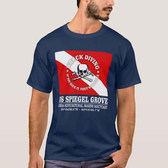 USS Spiegel Grove (bästa vrak) T Shirt (Framsida)