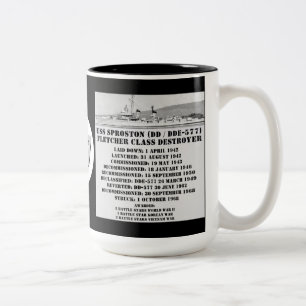 USS Sproston (DD/DDE-577) Två-Tonad Mugg