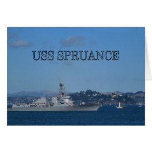 USS Spruance Hälsningskort