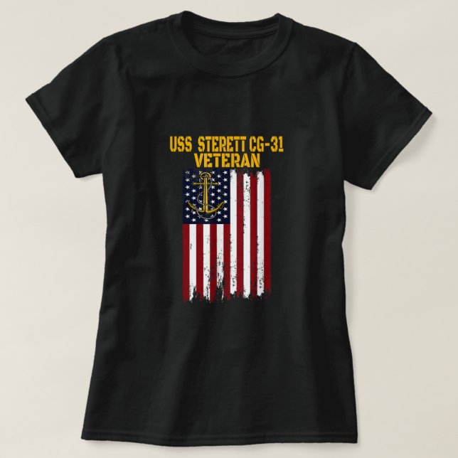 USS Sterett CG-31 Cruiser Veterans Day Far Da T Shirt (Design framsida)