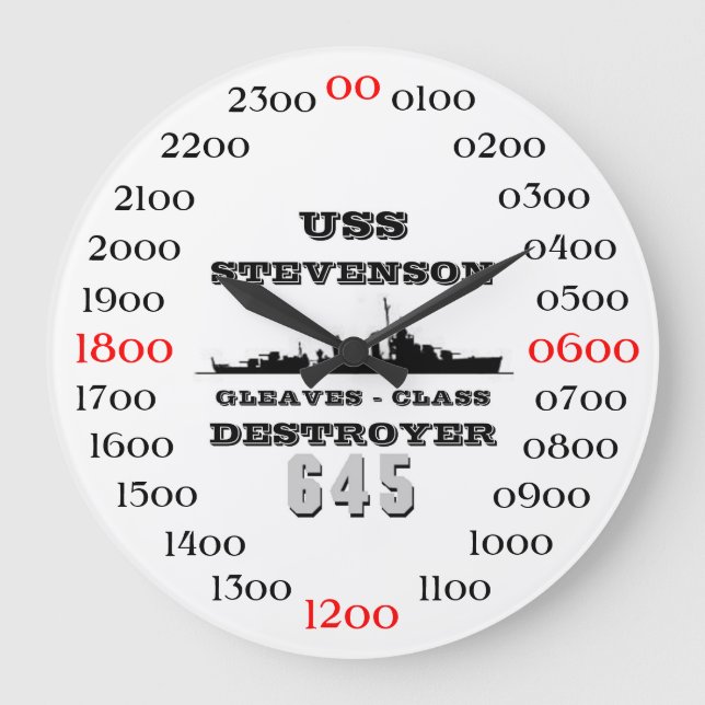 USS Stevenson (DD-645) Stor Klocka (Framsida)