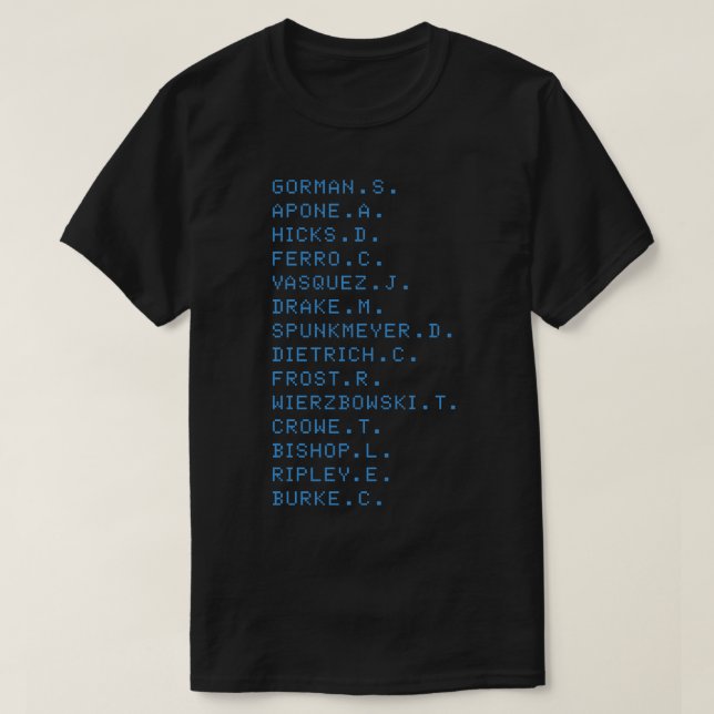 USS Sulaco Crew T Shirt (Design framsida)