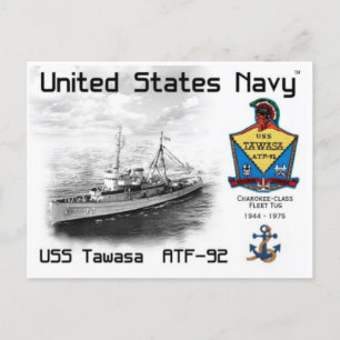 USS TAWASA ATF-92 FLEET TUG VYKORT