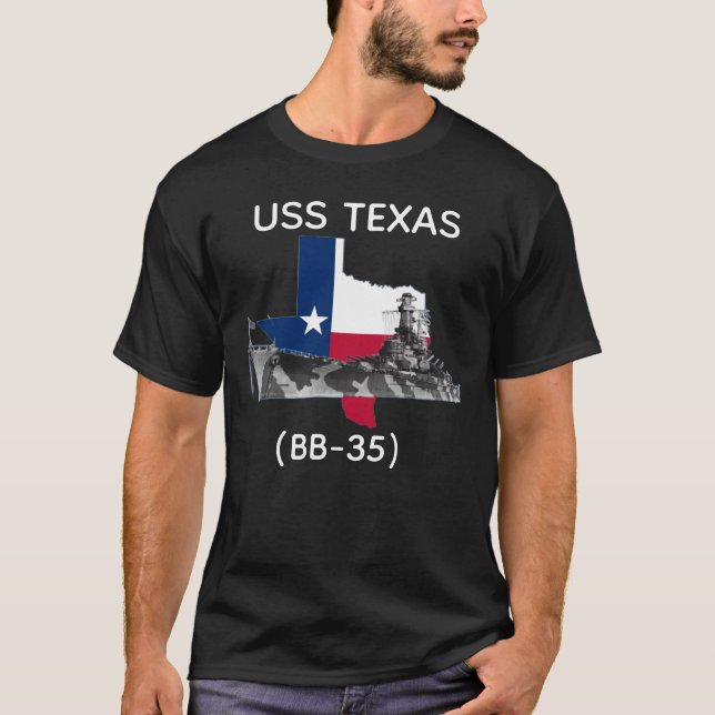 USS Texas (BB-35) 2  T Shirt (Framsida)