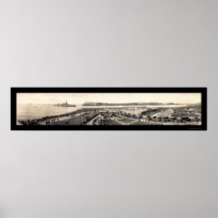 USS Texas i Havana Photo 1928 Poster
