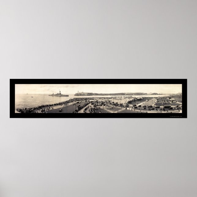 USS Texas i Havana Photo 1928 Poster (Framsidan)