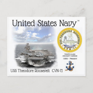 USS THEODORE ROOSEVELT CVN-71 - vykort
