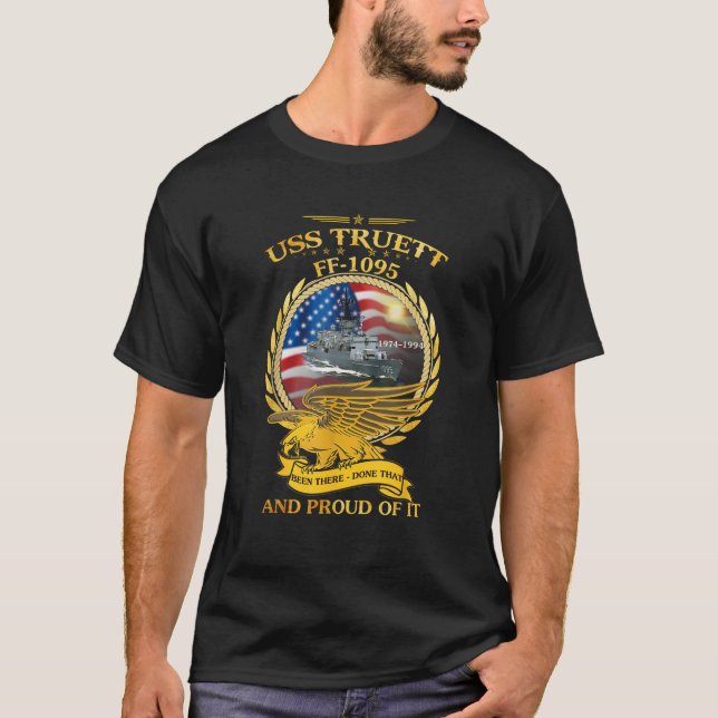 USS Truett FF 1095 T Shirt (Framsida)