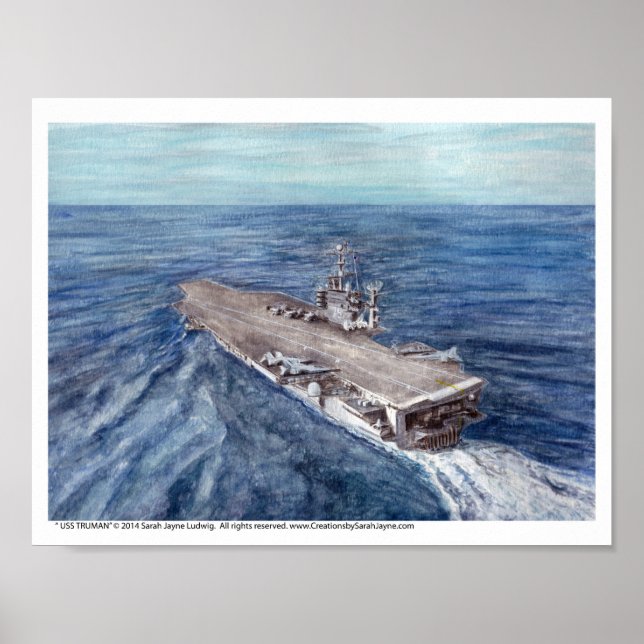 USS TRUMAN Art-utskrift Poster (Framsidan)