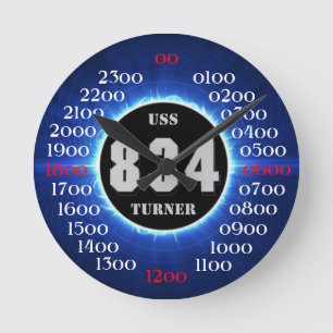 USS-turner (DD-834) (DDR-834) Rund Klocka