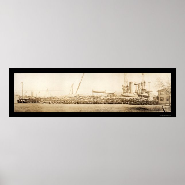 USS Utah Crew Photo 1912 Poster (Framsidan)