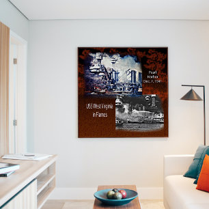 USS Väster Virgina, Pearl Harbour 1941 Poster