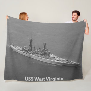 USS VÄSTER VIRGINIA FLEECEFILT
