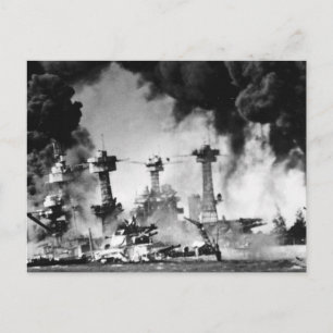 USS Väster Virginia vid Pearl Harbour Vykort