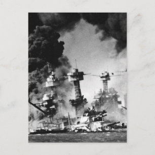 USS Väster Virginia vid Pearl Harbour Vykort
