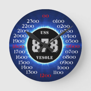 USS Vesole (DD-878) (DDR-878) Rund Klocka
