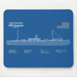 USS Vesuvius - Frakt Blueprint Plans ABD Musmatta