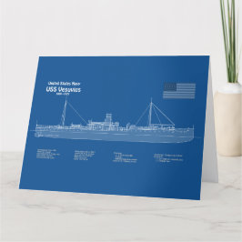 USS Vesuvius - Frakt Blueprint Plans ABD Tack Kort