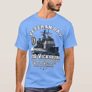 USS Vicksburg CG69 Amerikanska krysseranfartyg T Shirt